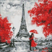 Diamentowa Mozaika - Deszczowy Paryż 40x40cm