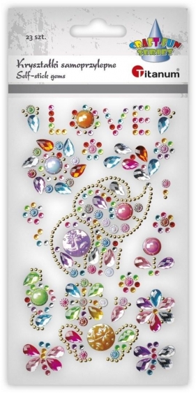 Kryształki samoprzylepne słoń, napis LOVE 22szt