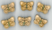 Naklejki drewniane 2cm 6szt.