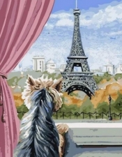 Malowanie po numerach - Paryż z okna 40x50cm