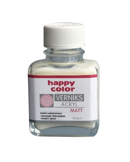 Werniks akrylowy Happy Color matt 75 ml - przezroczysty (HA 7380 0075-MA)