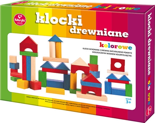 Klocki drewniane kolorowe (0550)