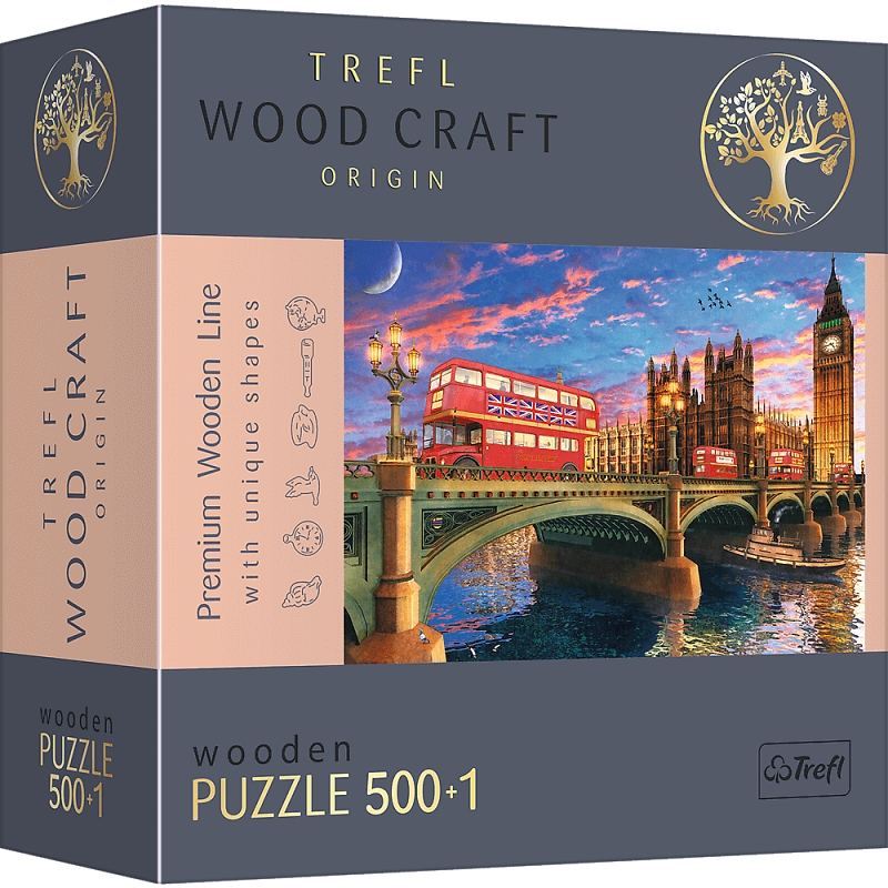 Trefl, Puzzle drewniane 500+1: Londyn (20155)