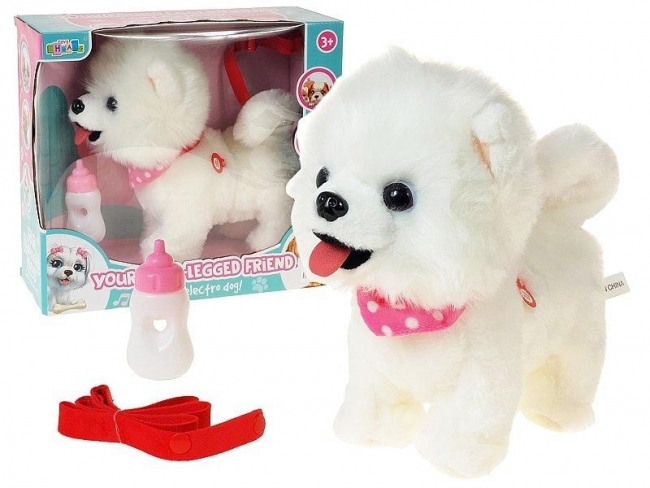 Piesek na baterie chodzący z głosem 33x14x30cm