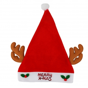 Czapka Mikołaja z porożem renifera, 1 szt.