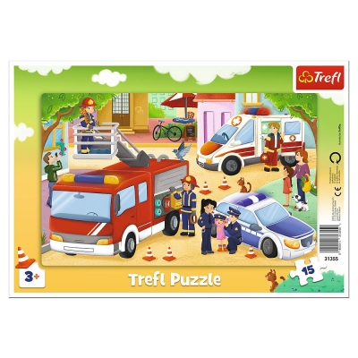 Puzzle Trefl: Pojazdy interwencyjne 15 el. (31355)