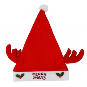 Czapka Mikołaja z porożem renifera, 1 szt.