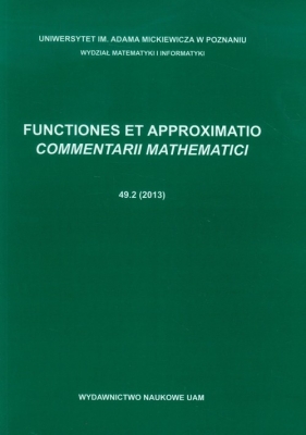 Functiones et approximatio Commentarii mathematici 49.2 (2013) - <br />