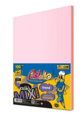 Papier ksero A4 80g 5 kolorów różowych 100 arkuszy