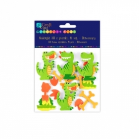 Naklejki 3D z pianki Dinozaury 14 szt. - KSPI-308