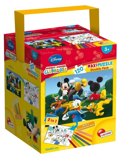 Puzzle w walizce Maxi dwustronne Klub Przyjaciół Myszki Miki 120