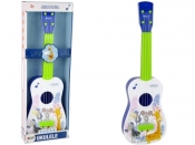 Gitara ukulele niebieska ze zwierzątkami
