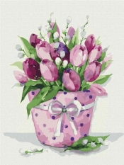 Malowanie po numerach - Czułość tulipana 30x40cm