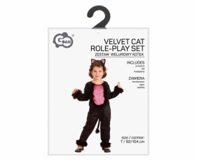 Strój dla dzieci Welurowy Kotek rozm. 92/104cm