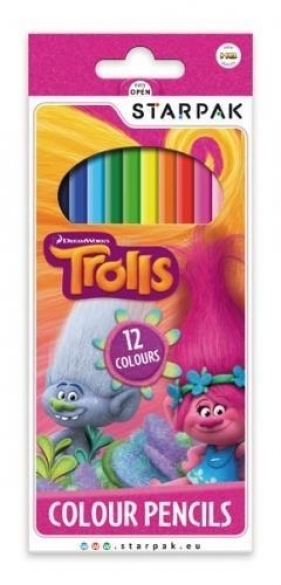 Kredki ołówkowe 12 kolorów Trolls