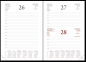 Kalendarz 2021 A5 Dzienny Cross z gumką - czerwony
