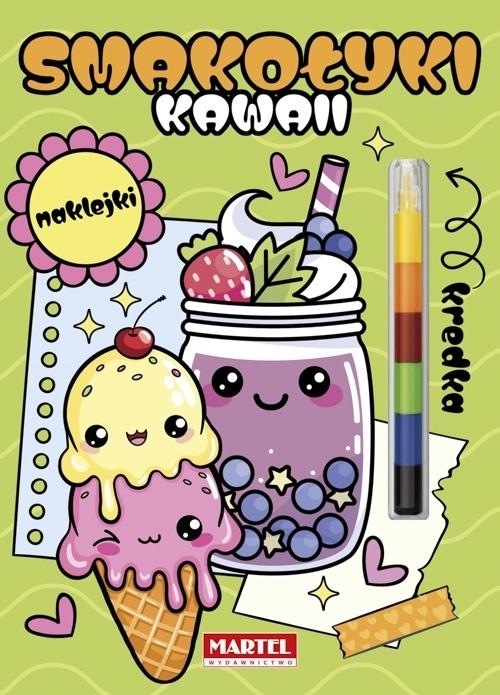 Modułowa kredka. Kawaii smakołyki z naklejkami