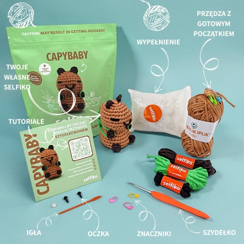 Zestaw do szydełkowania kapibara Capybaby