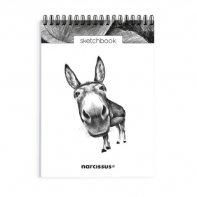 Szkicownik A5 pion na spirali Osioł 60k z perforacją 120 gsm