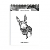 Szkicownik A5 pion na spirali Osioł 60k z perforacją 120 gsm