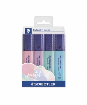 Zakreślacze Staedtler Textsurfer Classic, 4 kolory - pastelowe (364-CWP4PA)