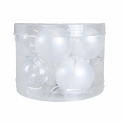 Bombki transparentne perłowe 8szt