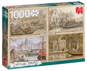 Puzzle 1000: Anton Pieck - Łodzie kanałowe (18855)
