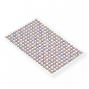 Kryształki samoprzylepne srebrne 6mm
