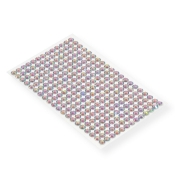 Kryształki samoprzylepne srebrne 6mm