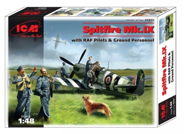 Model plastikowy Samolot Spitfire Mk.IX w/RAF Pilots&Gr.Personnel (48801)