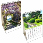 Kalendarz biurkowy 2023 pion mały Ogrody