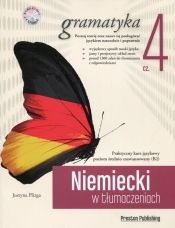 Niemiecki w tłumaczeniach Gramatyka Część 4 + CD - Plizga Justyna