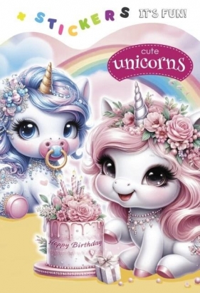 Kolorowanka 135x190 z naklejkami Urocze jednorożce