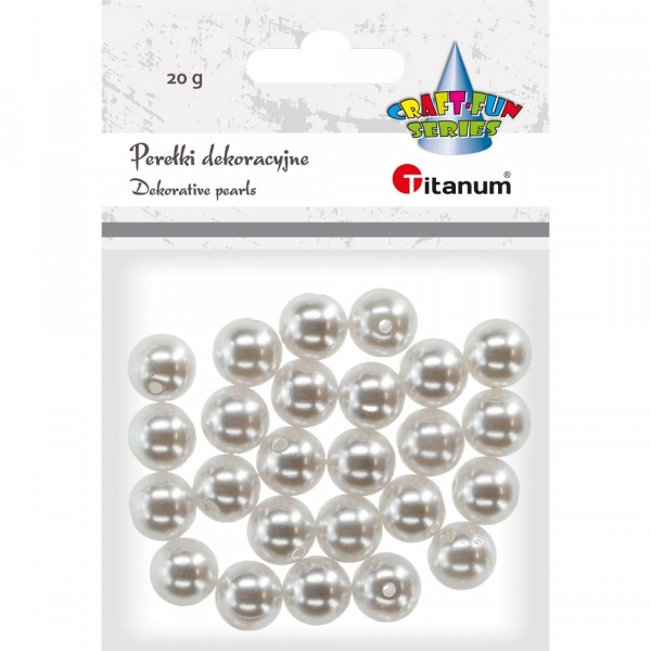 Perły Titanum Craft-fun biały perłowy 12 mm