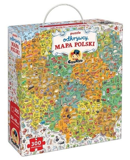 CzuCzu Puzzle odkrywcy Mapa Polski 300el