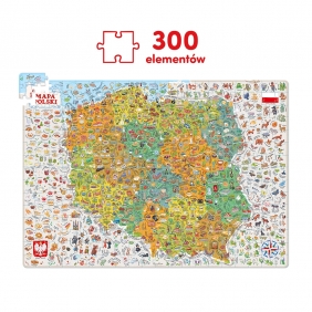CzuCzu, Puzzle odkrywcy: Mapa Polski 300 el.