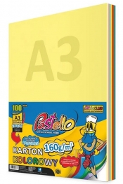 Karton kolorowy A3 160g 10 kolorów 100 arkuszy