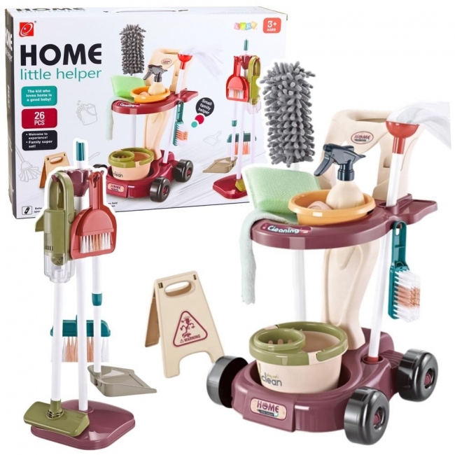 Zestaw Do Sprzątania Dla Dzieci Wózek Mop Wiadro