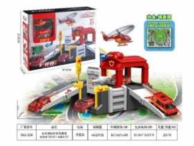 Baza Strażacka + auta metalowe + mata