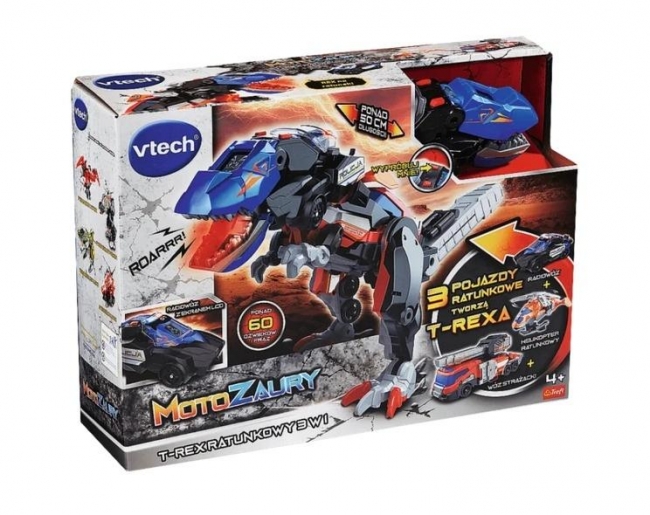 <img src='https://webimage.pl/pics/554/5/d5900511625554.jpg' style='height:440px' /> Motozaury - T-Rex Ratunkowy 3w1 VTECH