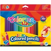 Kredki trójkątne Jumbo Colorino, 18 kolorów (15554PTR) (OUTLET - USZKODZENIE)