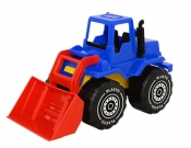 Ładowacz czołowy 30 cm w pudełku kolor niebiesko-czerwony PLASTO