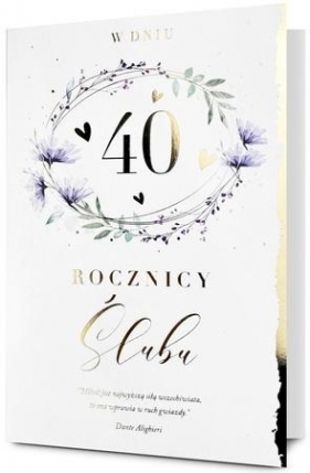 Karnet B6 Urodziny 40