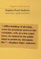 Stephen Pearl Andrews. Anarchia i społeczeństwo - Magdalena Modrzejewska
