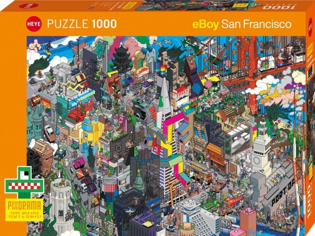 <img src='https://webimage.pl/pics/555/0/d4001689300555.jpg' style='height:440px' /> Puzzle 1000 Pixorama, San Francisco