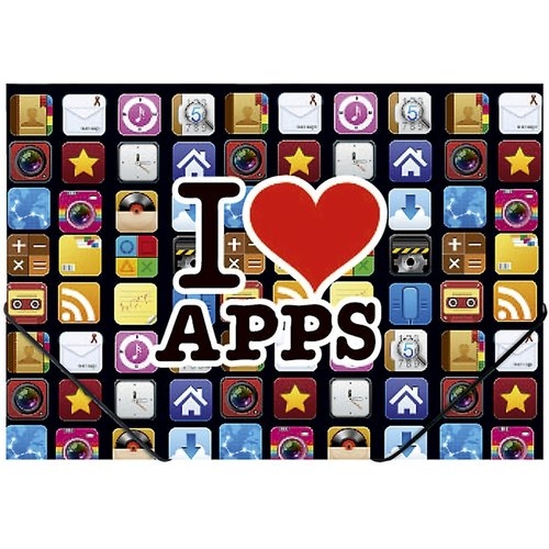 Teczka A4 na gumkę z nadrukiem - Apps