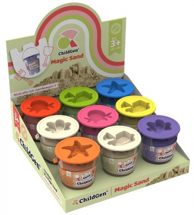 Piasek kinetyczny z foremką (9szt)