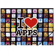 Teczka A4 na gumkę z nadrukiem - Apps