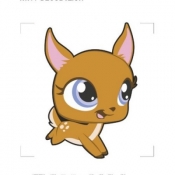 Naklejka ścienna Mega Creative Littlest Pet Shop sarenka 250mm (267471)