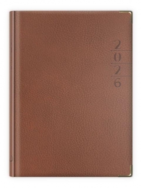 Terminarz 2026 B6 lux złocony brązowy